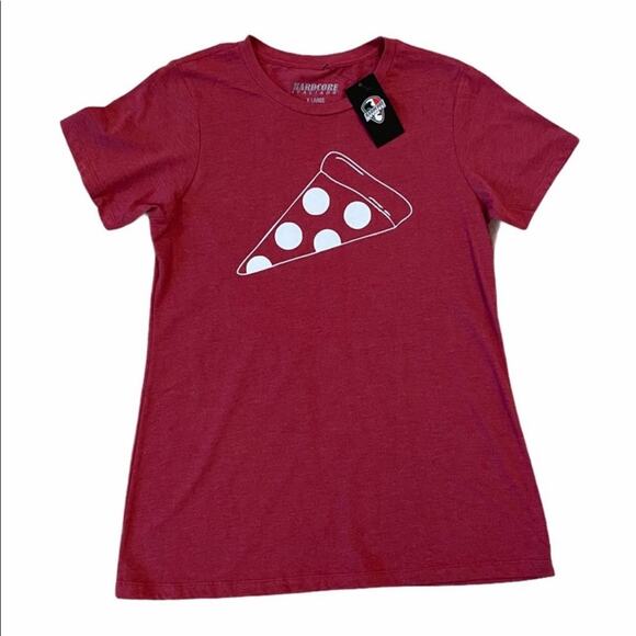 NWT Hard-core Italians pepperoni pizza graphic T Shirt XL - Picture 1 of 3